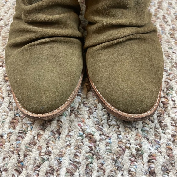 SPLENDID OLIVE GREEN SUEDE ANKLE BOOTIES - Picture 7 of 10